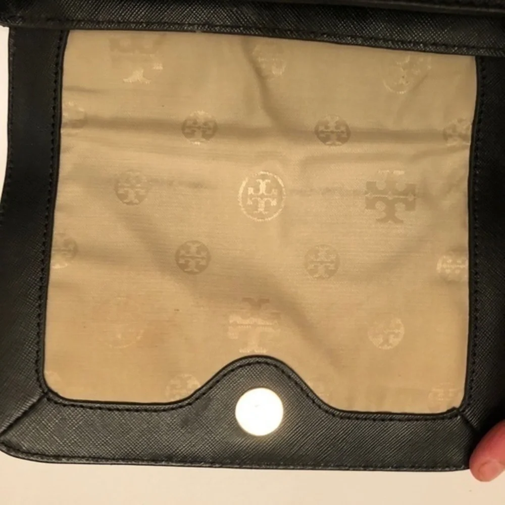 Tory Burch black saffiano leather crossbody bag